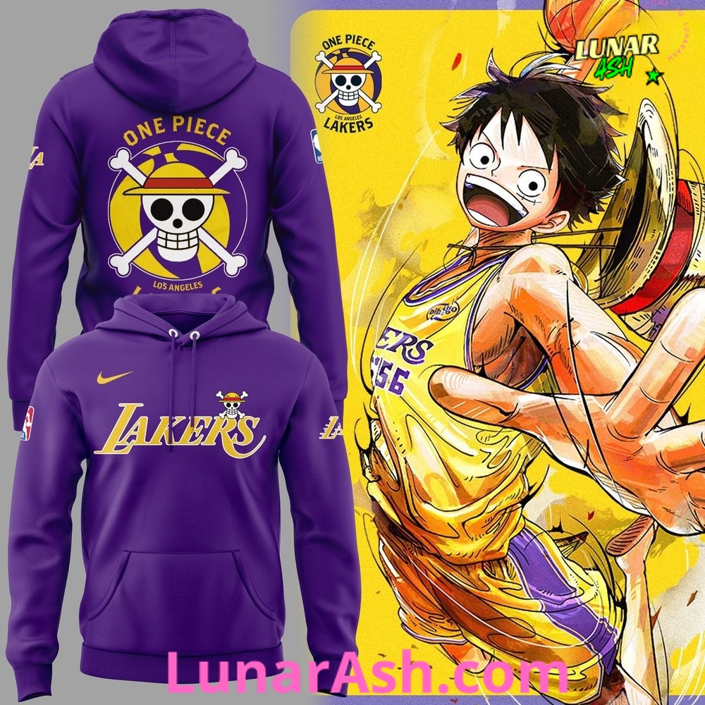 Los Angeles Lakers x One Piece Special Edition Purple Hoodie Los Angeles Lakers x One Piece Special Edition Purple Hoodie