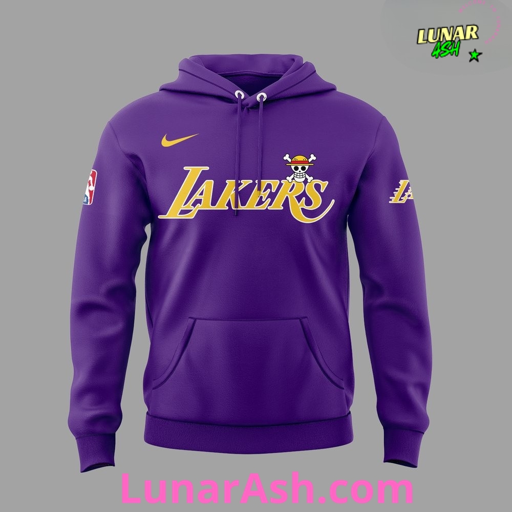Los Angeles Lakers x One Piece Special Edition Purple Hoodie Los Angeles Lakers x One Piece Special Edition Purple Hoodie