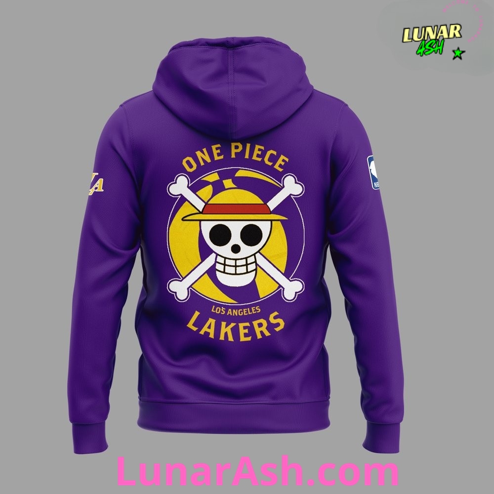 Los Angeles Lakers x One Piece Special Edition Purple Hoodie Los Angeles Lakers x One Piece Special Edition Purple Hoodie