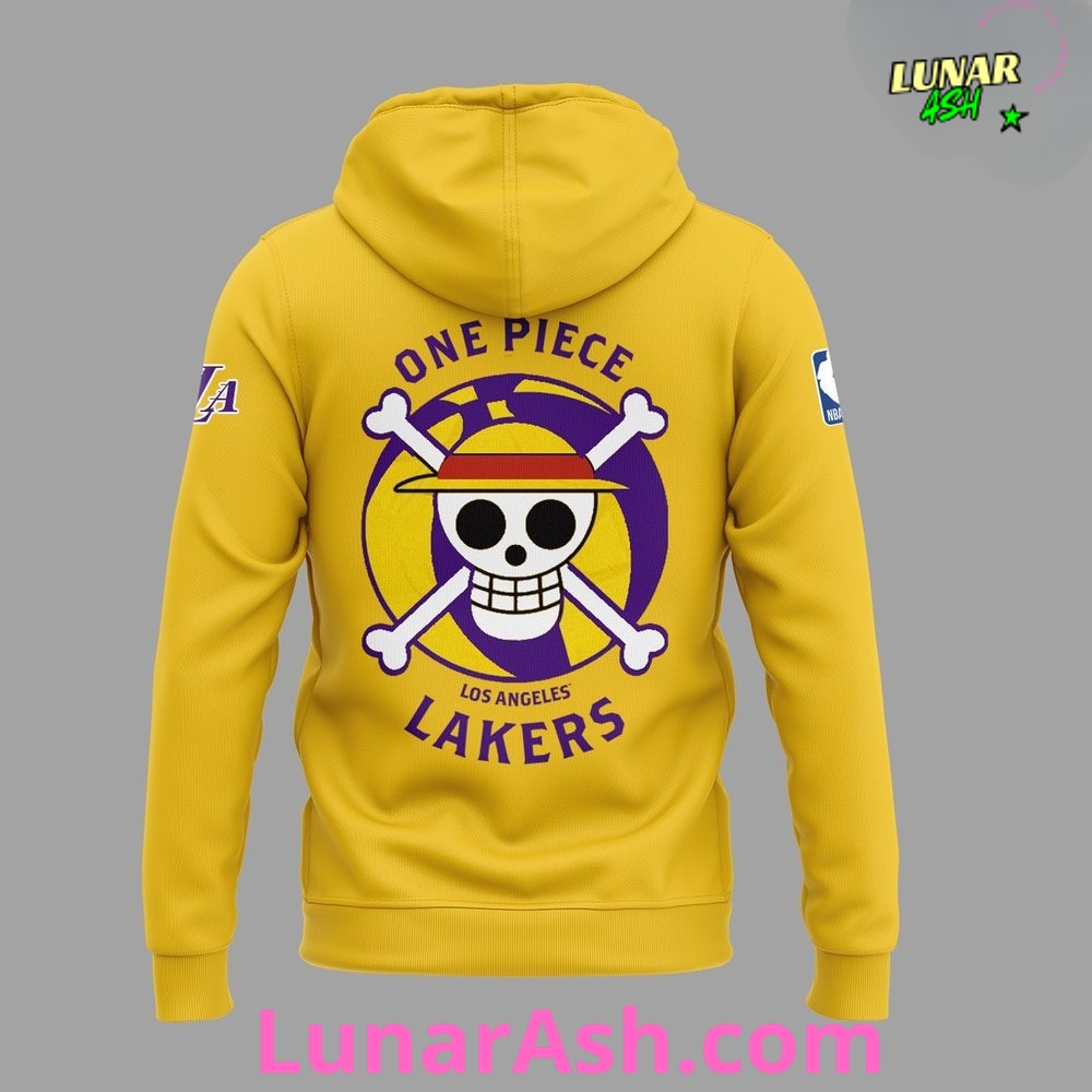 Los Angeles Lakers x One Piece Special Edition Yellow Hoodie Los Angeles Lakers x One Piece Special Edition Yellow Hoodie