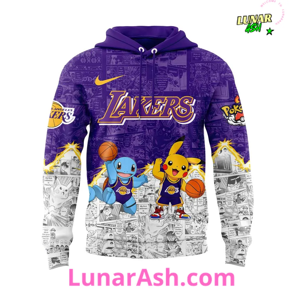Los Angeles Lakers x Pokémon Special Purple Hoodie Los Angeles Lakers x Pokémon Special Purple Hoodie