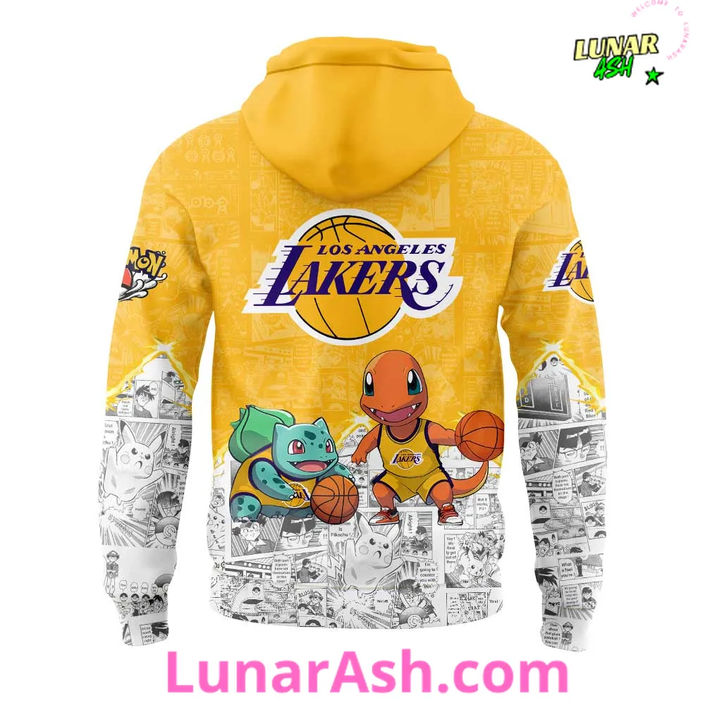 Los Angeles Lakers x Pokémon Special Yellow Hoodie Los Angeles Lakers x Pokémon Special Yellow Hoodie