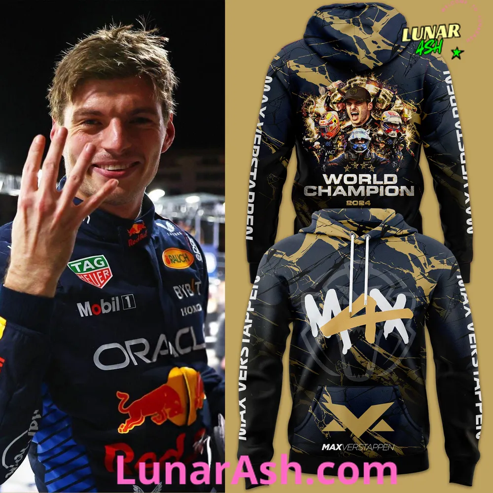 Max Verstappen World Champion 2024 Hoodie Max Verstappen World Champion 2024 Hoodie