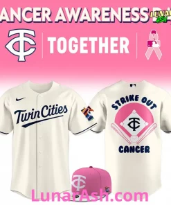 Minnesota Twins MLB Cancer Awareness Day Baseball Jersey
