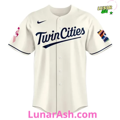 Minnesota Twins MLB Cancer Awareness Day Baseball Jersey