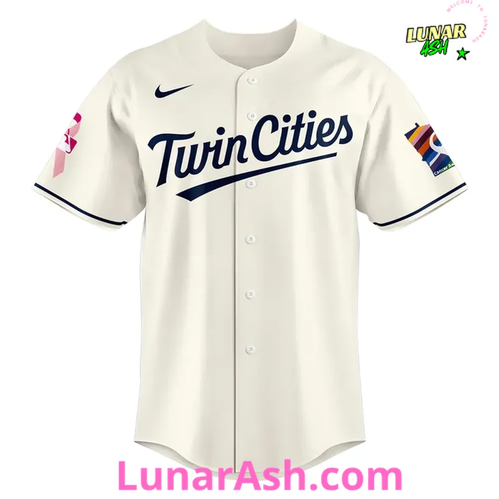 Minnesota Twins MLB Cancer Awareness Day Baseball Jersey Minnesota Twins MLB Cancer Awareness Day Baseball Jersey