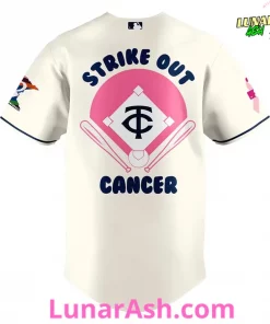 Minnesota Twins MLB Cancer Awareness Day Baseball Jersey 3