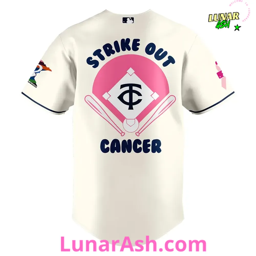 Minnesota Twins MLB Cancer Awareness Day Baseball Jersey Minnesota Twins MLB Cancer Awareness Day Baseball Jersey