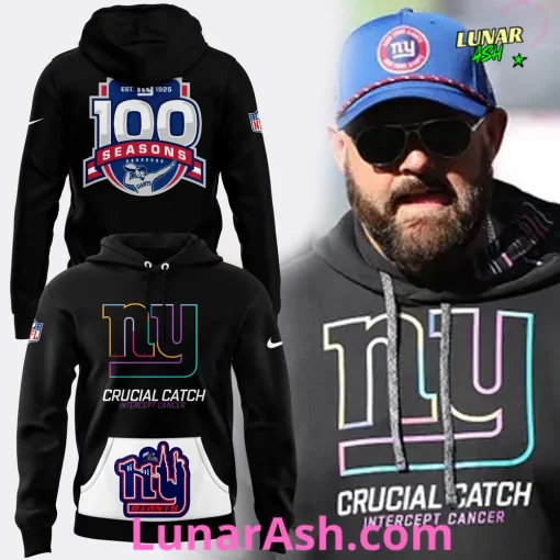 New York Giants Crucial Catch 100 Seasons Hoodie