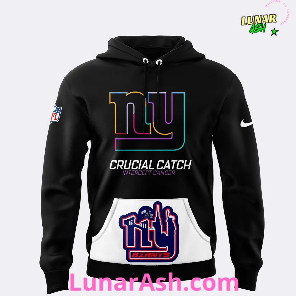 New York Giants Crucial Catch 100 Seasons Hoodie New York Giants Crucial Catch 100 Seasons Hoodie