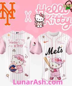 New York Mets Cute Hello Kitty Baseball Jersey