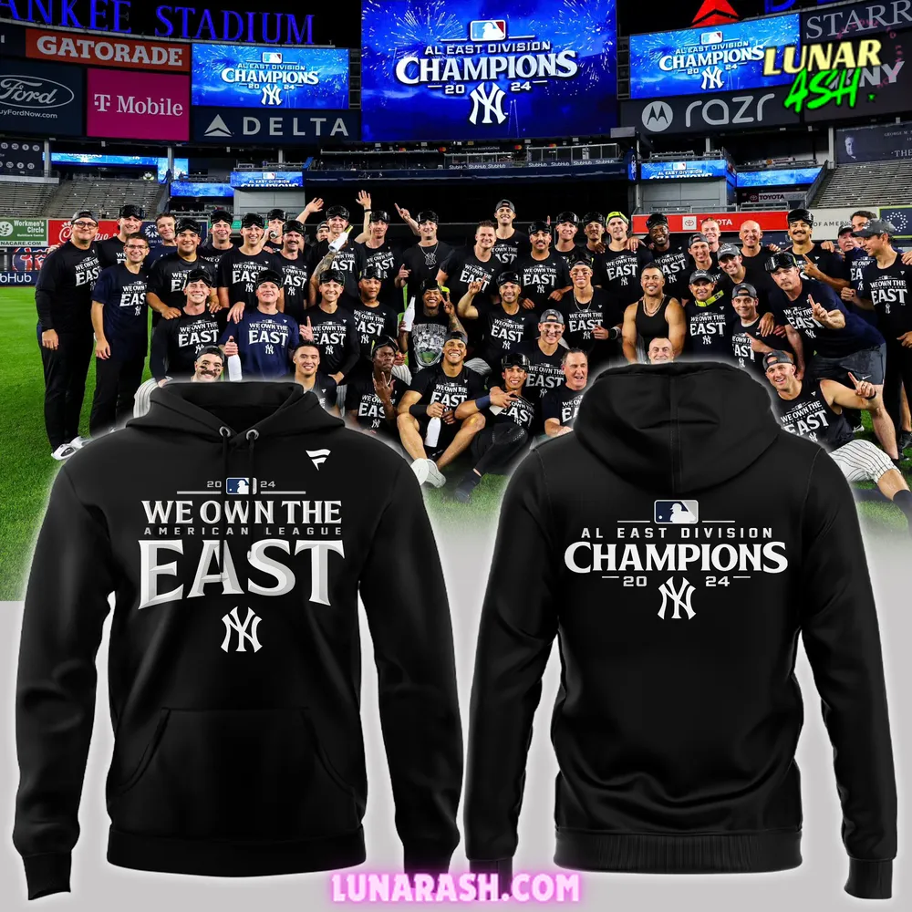 New York Yankees AL East Division Champions 2024 Black Hoodie New York Yankees AL East Division Champions 2024 Black Hoodie