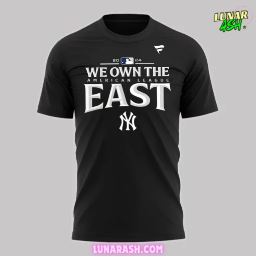 New York Yankees AL East Division Champions 2024 Black T-Shirt