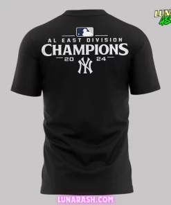 New York Yankees AL East Division Champions 2024 Black T Shirt 3