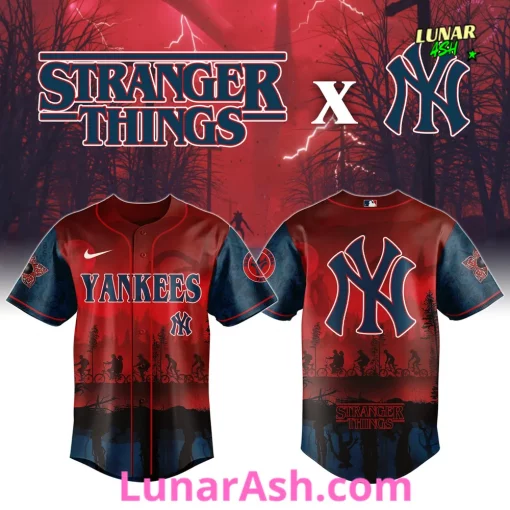 New York Yankees x Stranger Things Night Game 2025 Baseball Jersey