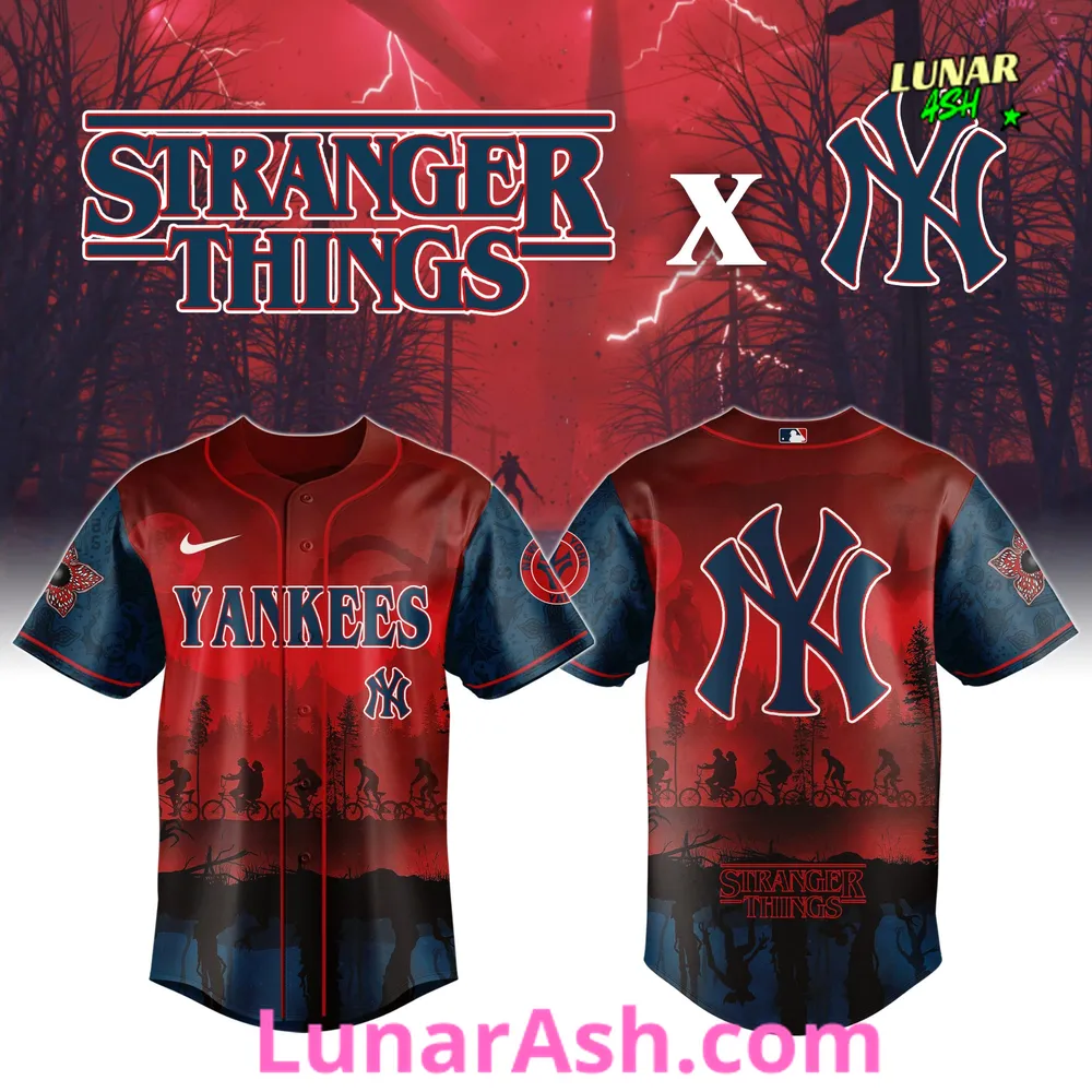 New York Yankees x Stranger Things Night Game 2025 Baseball Jersey New York Yankees x Stranger Things Night Game 2025 Baseball Jersey