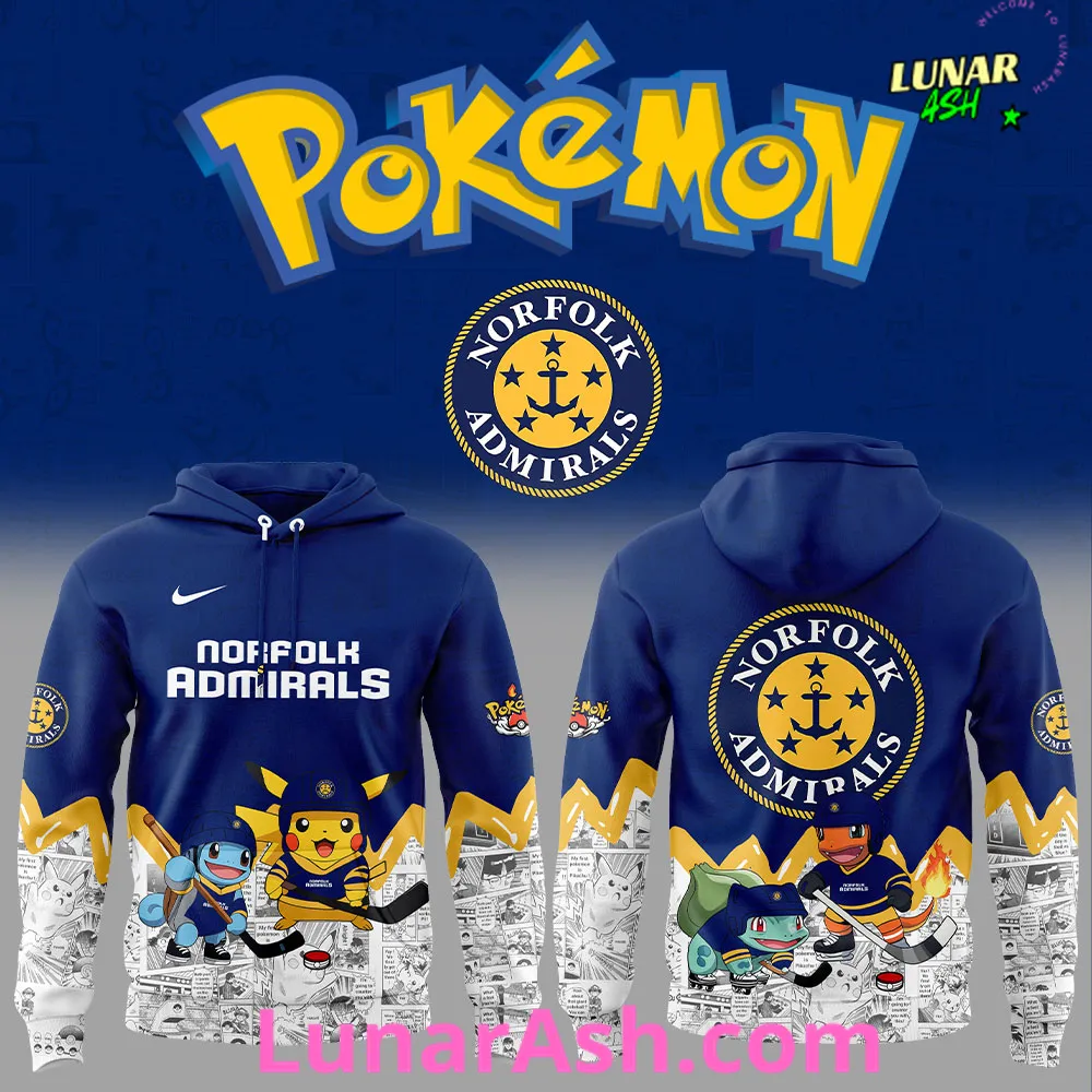 Norfolk Admirals x Pokémon Special Hoodie Norfolk Admirals x Pokémon Special Hoodie