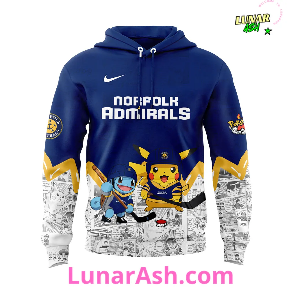 Norfolk Admirals x Pokémon Special Hoodie Norfolk Admirals x Pokémon Special Hoodie