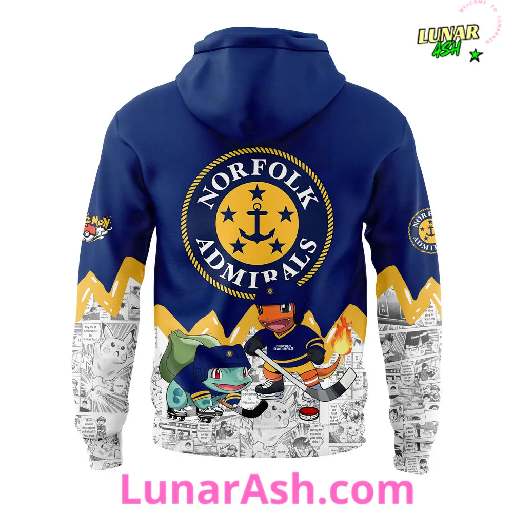 Norfolk Admirals x Pokémon Special Hoodie Norfolk Admirals x Pokémon Special Hoodie