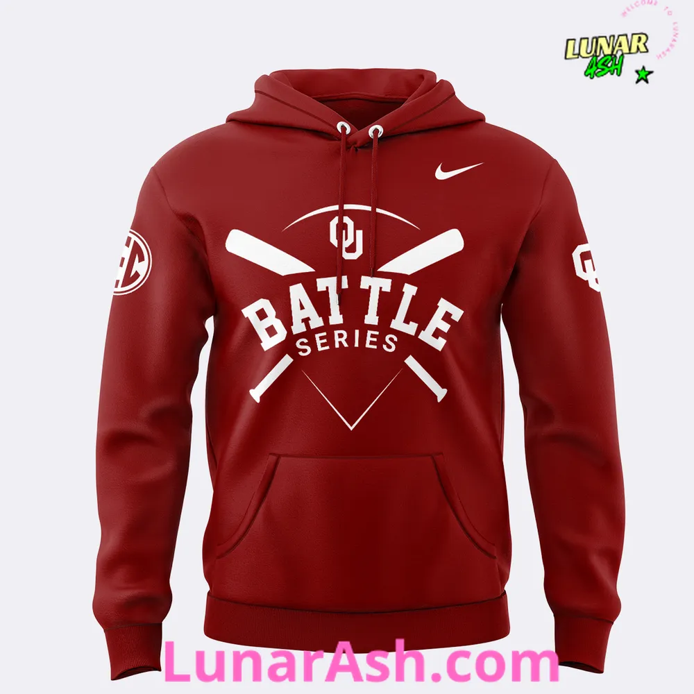 Oklahoma Football Battle Series 2024 Red Hoodie Oklahoma Football Battle Series 2024 Red Hoodie