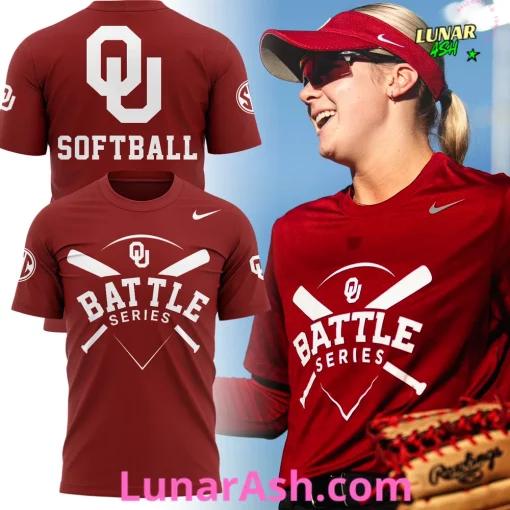 Oklahoma Football Battle Series 2024 Red T-Shirt