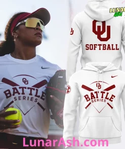 Oklahoma Football Battle Series 2024 White Hoodie