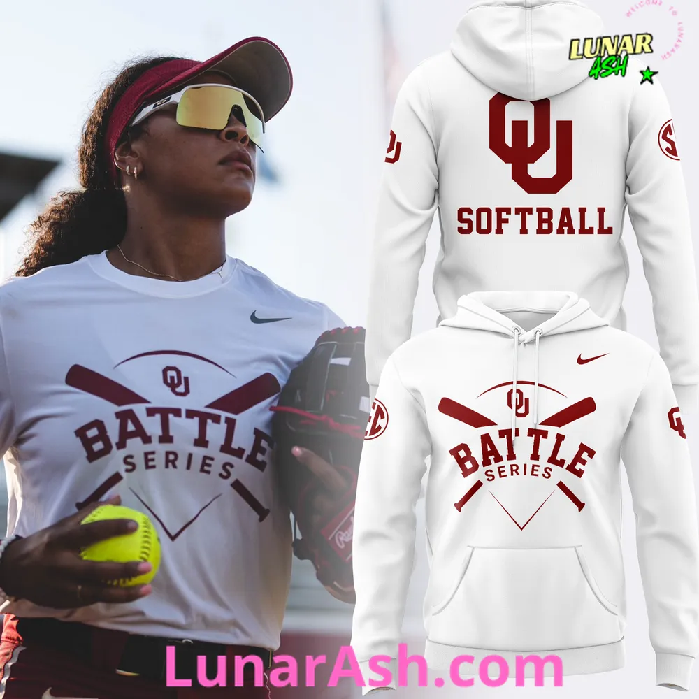Oklahoma Football Battle Series 2024 White Hoodie Oklahoma Football Battle Series 2024 White Hoodie