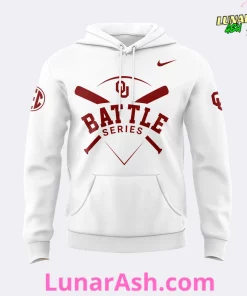 Oklahoma Football Battle Series 2024 White Hoodie