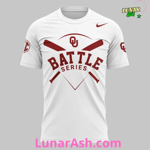 Oklahoma Football Battle Series 2024 White T-Shirt