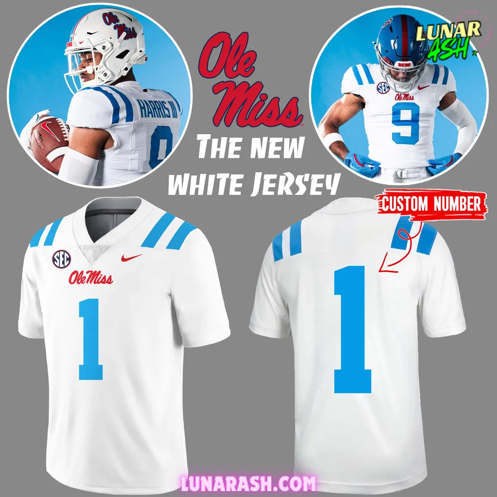 Ole Miss New White 2024 Football Jersey Ole Miss New White 2024 Football Jersey