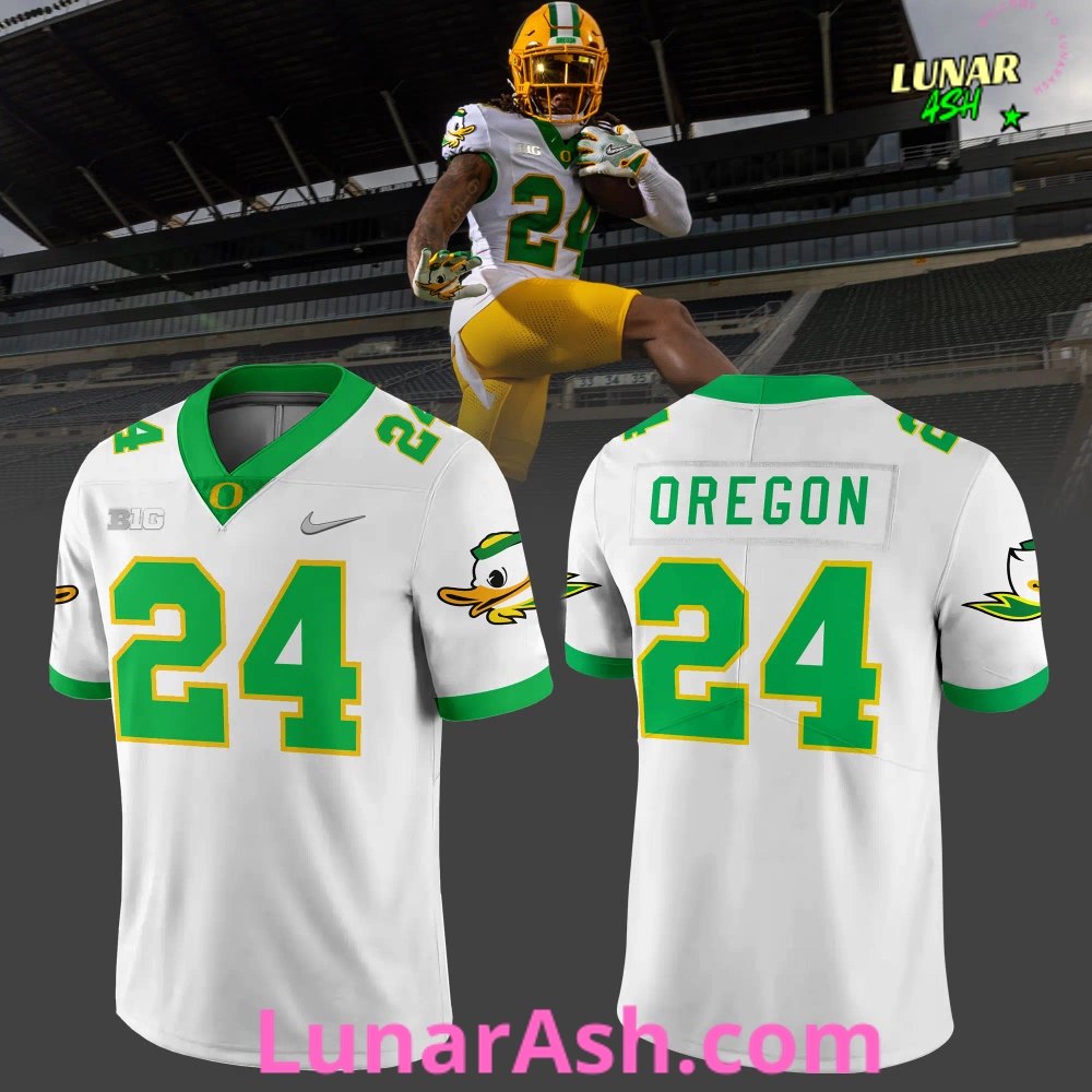 Oregon Ducks Big 10 White Limited Edition Football Jersey Oregon Ducks Big 10 White Limited Edition Football Jersey
