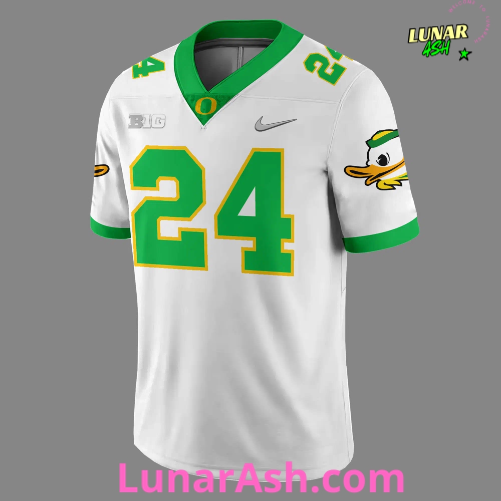 Oregon Ducks Big 10 White Limited Edition Football Jersey Oregon Ducks Big 10 White Limited Edition Football Jersey