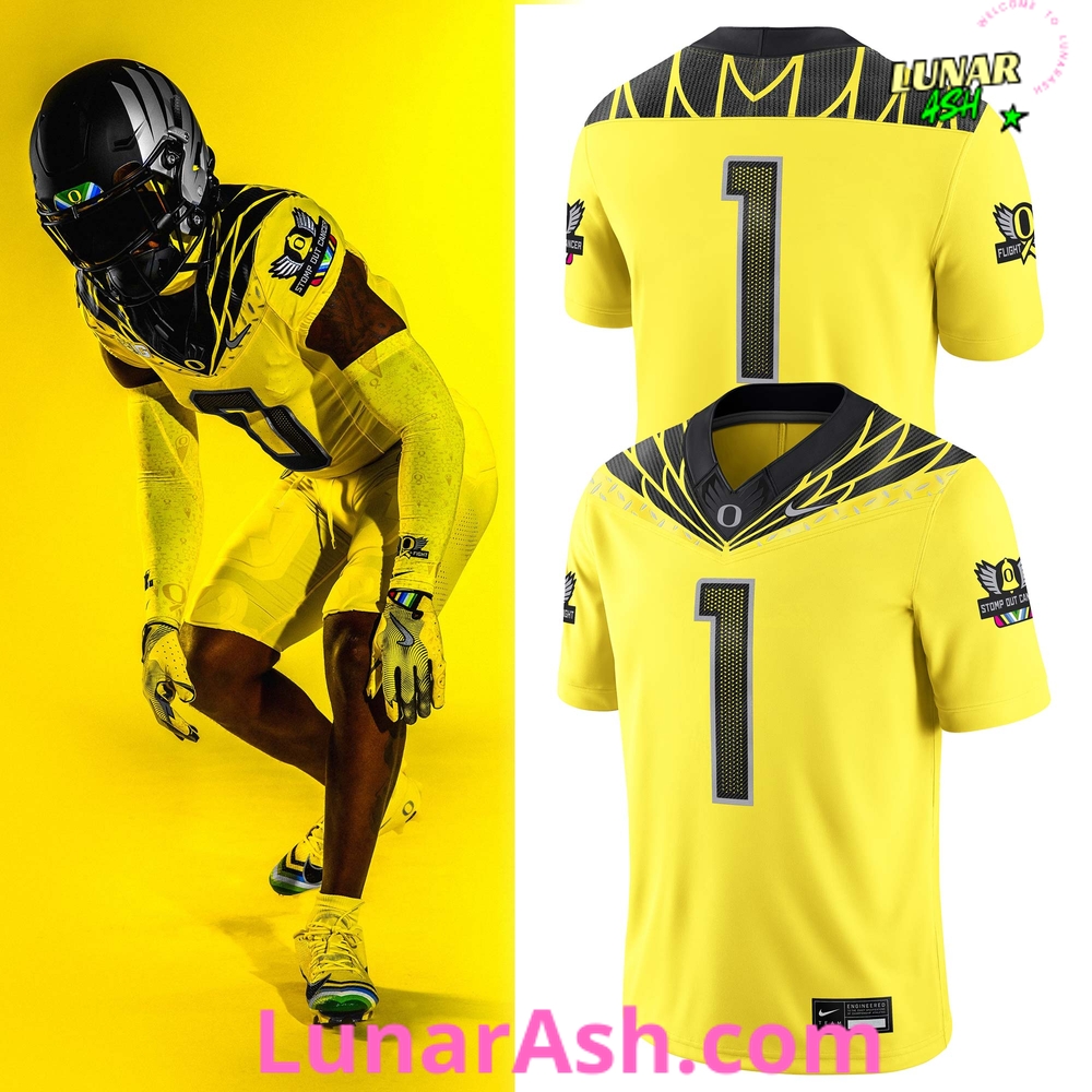Oregon Ducks Stomp Out Cancer 2024 Limited Edition Football Jersey Oregon Ducks Stomp Out Cancer 2024 Limited Edition Football Jersey