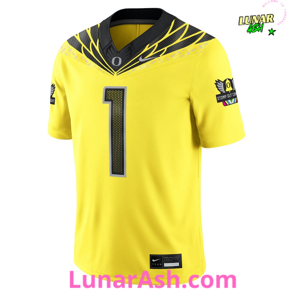 Oregon Ducks Stomp Out Cancer 2024 Limited Edition Football Jersey Oregon Ducks Stomp Out Cancer 2024 Limited Edition Football Jersey