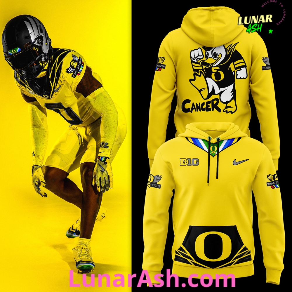 Oregon Ducks Stomp Out Cancer 2024 Limited Edition Hoodie Oregon Ducks Stomp Out Cancer 2024 Limited Edition Hoodie