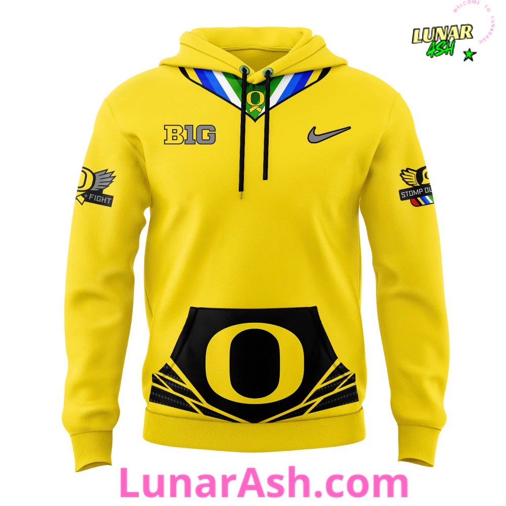 Oregon Ducks Stomp Out Cancer 2024 Limited Edition Hoodie Oregon Ducks Stomp Out Cancer 2024 Limited Edition Hoodie