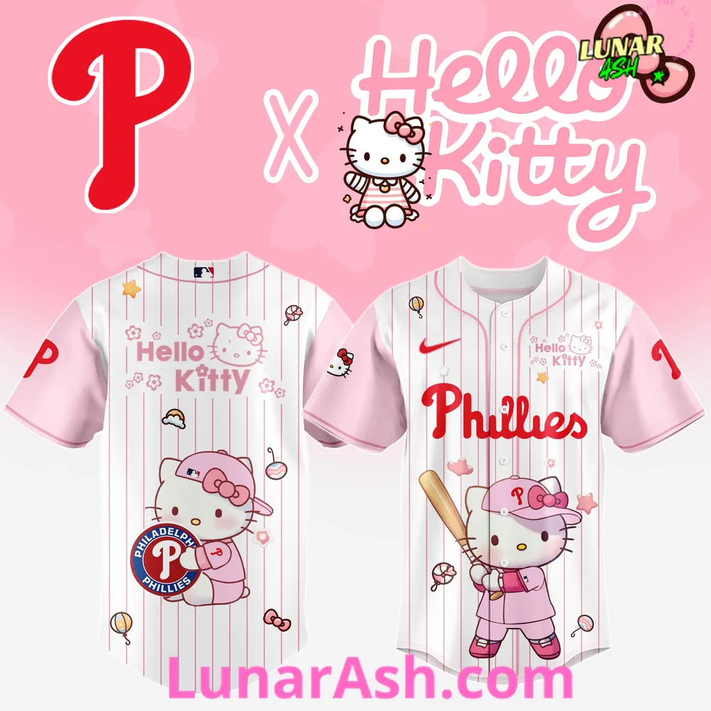 Philadelphia Phillies Cute Hello Kitty Baseball Jersey Philadelphia Phillies Cute Hello Kitty Baseball Jersey
