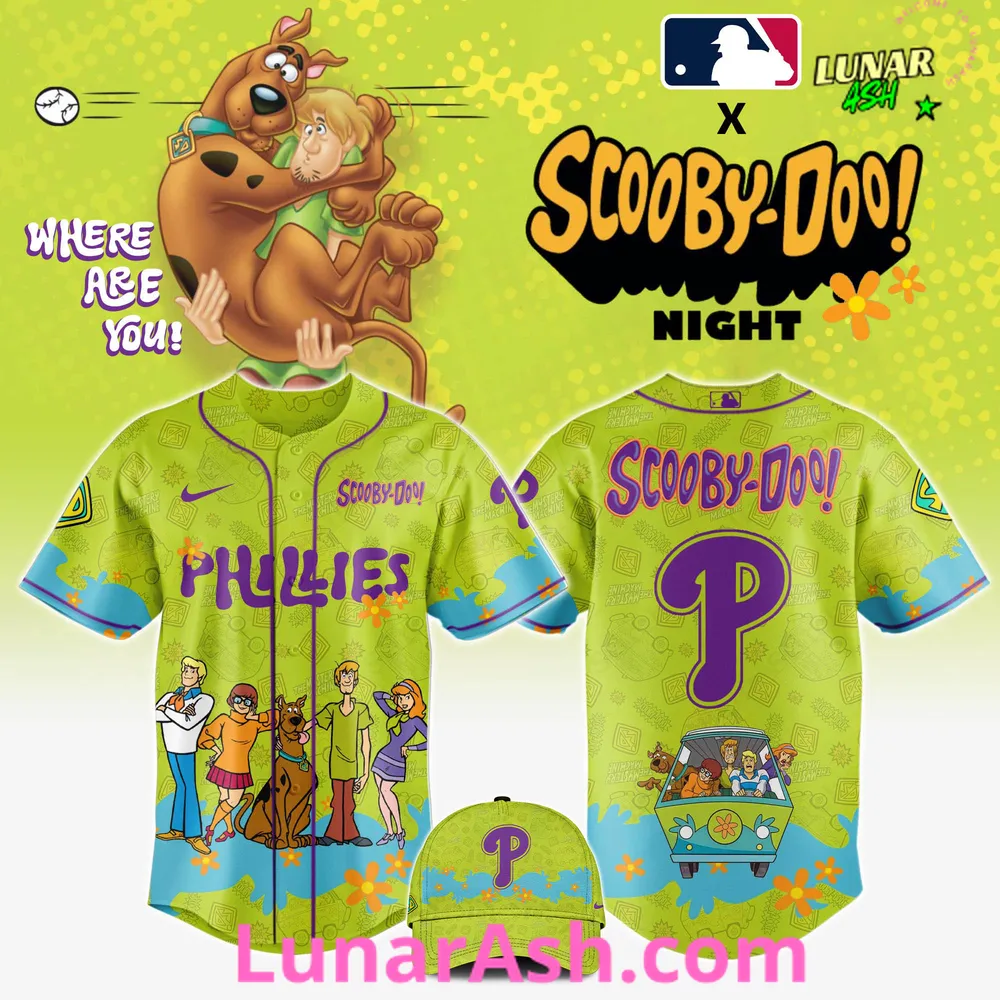 Philadelphia Phillies MLB x Scooby-Doo Night Baseball Jersey Philadelphia Phillies MLB x Scooby-Doo Night Baseball Jersey