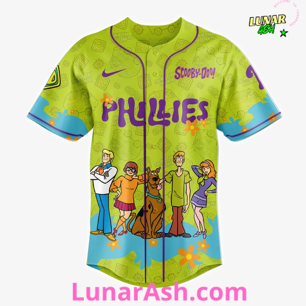 Philadelphia Phillies MLB x Scooby-Doo Night Baseball Jersey Philadelphia Phillies MLB x Scooby-Doo Night Baseball Jersey