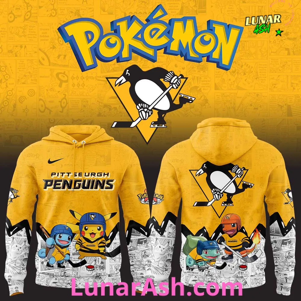 Pittsburgh Penguins x Pokémon Special Hoodie Pittsburgh Penguins x Pokémon Special Hoodie
