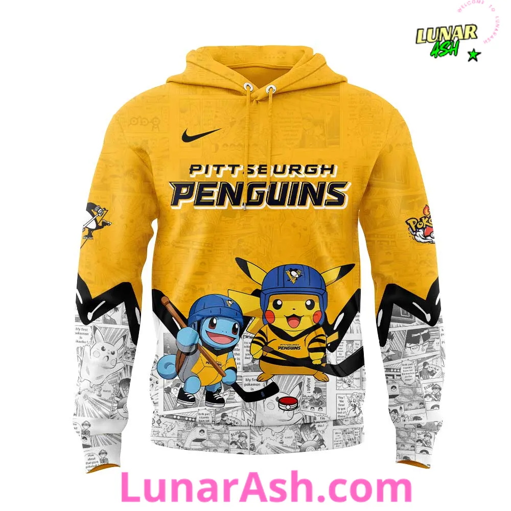 Pittsburgh Penguins x Pokémon Special Hoodie Pittsburgh Penguins x Pokémon Special Hoodie