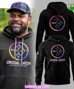 Pittsburgh Steelers Crucial Catch Intercept Cancer 2024 Hoodie