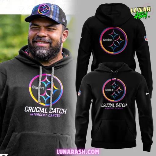 Pittsburgh Steelers Crucial Catch Intercept Cancer 2024 Hoodie