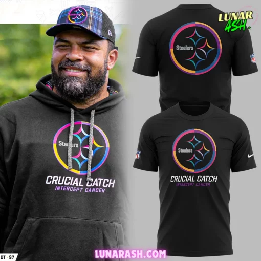 Pittsburgh Steelers Crucial Catch Intercept Cancer 2024 T-Shirt