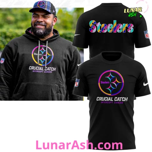 Pittsburgh Steelers NFL Crucial Catch Intercept Cancer 2024 T-Shirt