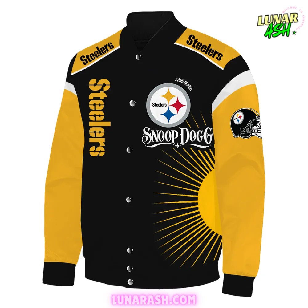 Pittsburgh Steelers x Snoop Dogg 2024 Baseball Jacket Pittsburgh Steelers x Snoop Dogg 2024 Baseball Jacket