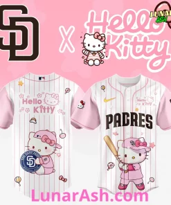 San Diego Padres Cute Hello Kitty Baseball Jersey