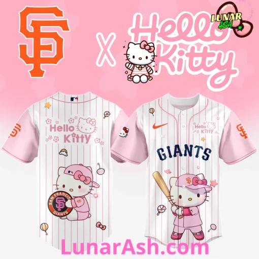 San Francisco Giants Cute Hello Kitty Baseball Jersey