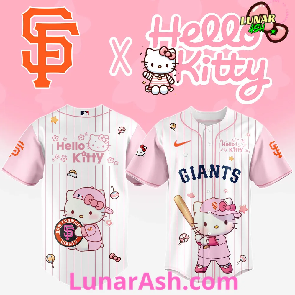 San Francisco Giants Cute Hello Kitty Baseball Jersey San Francisco Giants Cute Hello Kitty Baseball Jersey