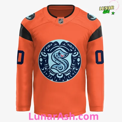Seattle Kraken Tribal Orange 2025 Limited Edition Hockey Jersey